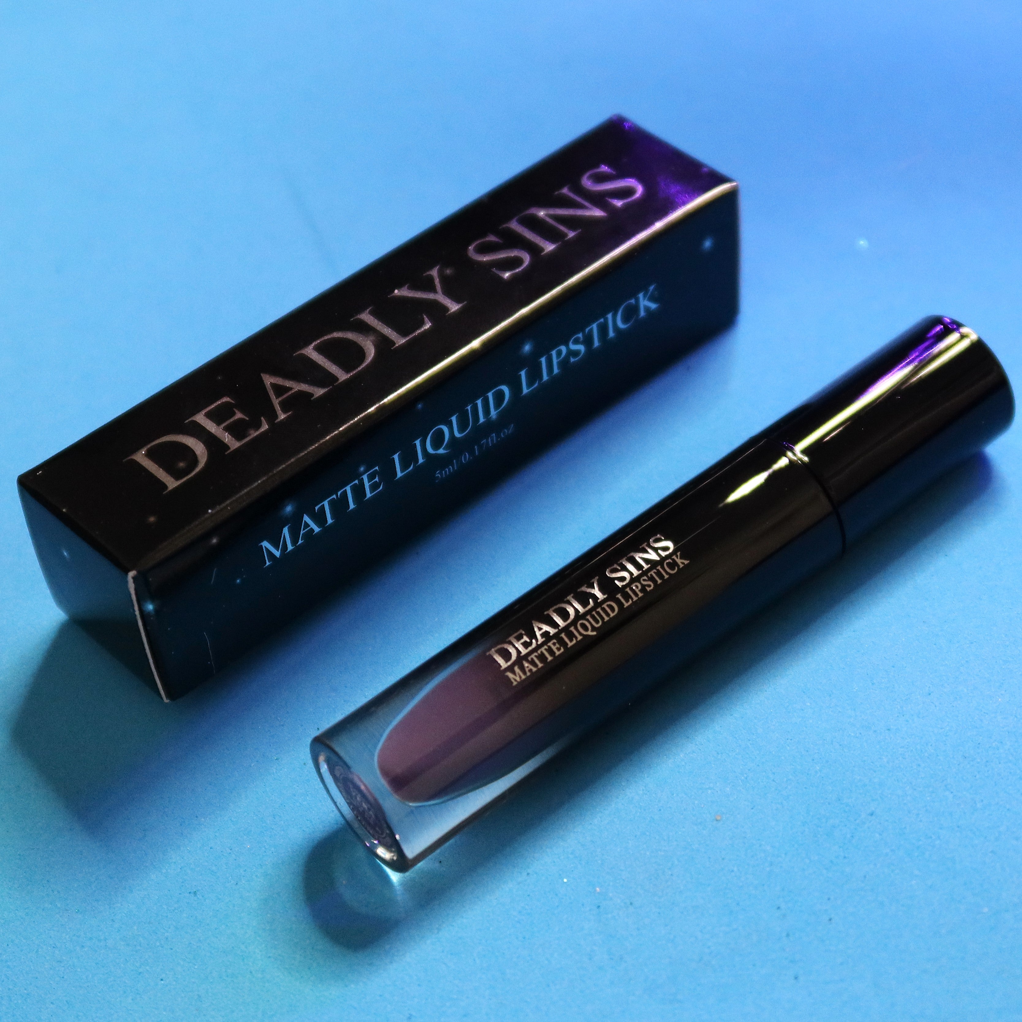 Blue Lipstick with box Deadly Sins Cosmetics Gothic Makeup Australia