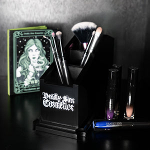 Coffin Makeup Brush Holder Gothic Australia Deadly Sins Cosmetics with Brushes and makeup