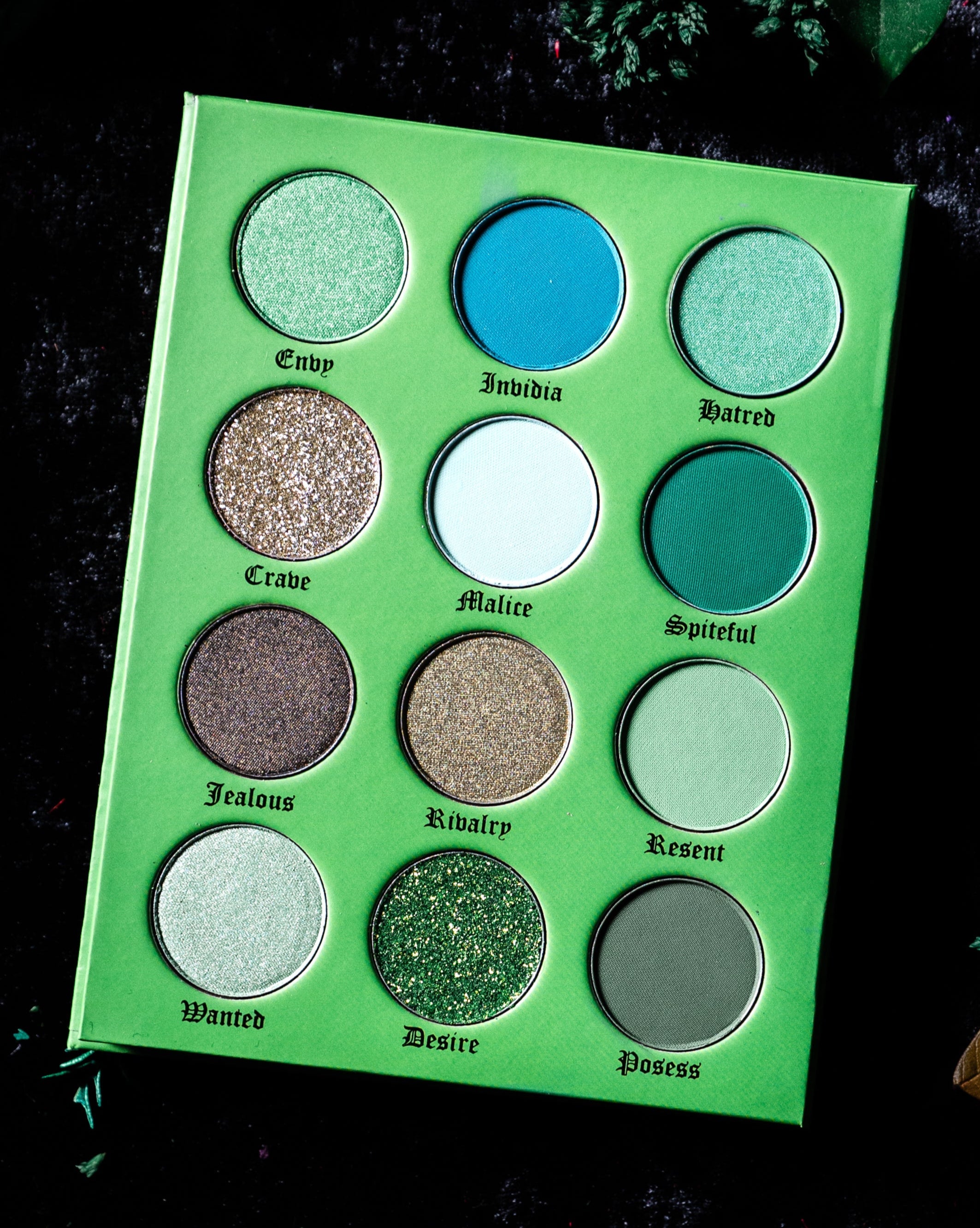 Envy Green Eyeshadow palette Deadly Sins Cosmetics alt Beauty Australia