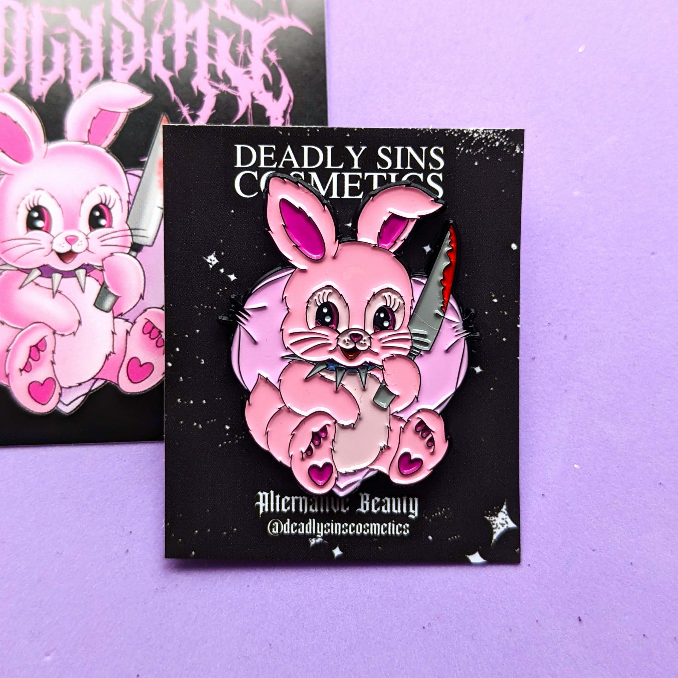EVIL BUNNY ENAMEL PIN | DEADLY SINS COSMETICS