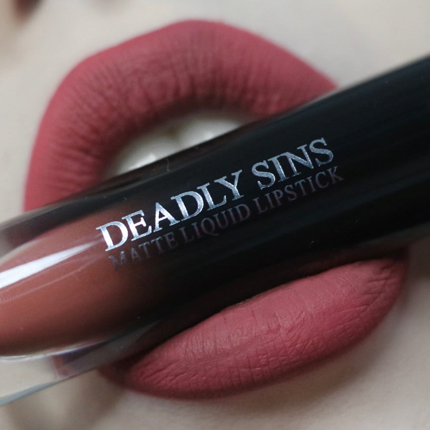 Helena Soft Pink Liquid Lipstick Deadly Sins Cosmetics Gothic Indie Makeup Australia