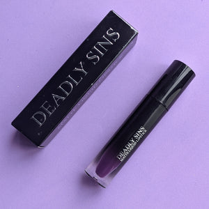 POTION Purple matte liquid lipstick Deadly Sins Cosmetics Goth makeup lipstick tube with package