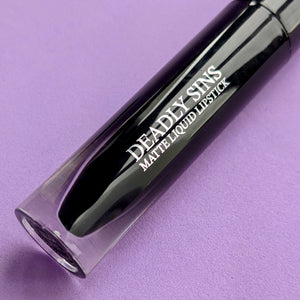SALEM Black Lipstick Deadly Sins Cosmetics Gothic makeup Australia tube closeup